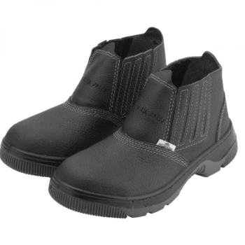 BOTINA COURO BIQUEIRA PVC BI ELASTICO  N37 - WORKER