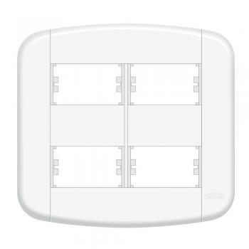 PLACA 4X4 4 MOD DIST BLANC+
