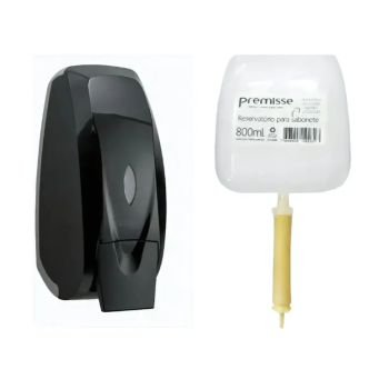 DISPENSER SABONETE C/ RESERV 800ML DARK VELOX PREMISSE