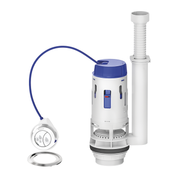 MECANISMO DE SAÍDA DUAL FLUSH 3 EM 1 PARA CAIXA ACOPLADA - SIMPLIFICADO