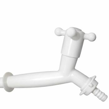 TORNEIRA CRISTAL LONGA BRANCA TANQUE/PIA PLASTICO