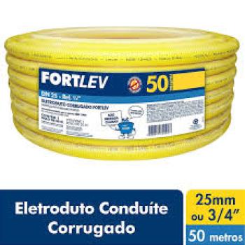 CONDUITE ELETRODUTO CORRUGADO 25MMX3/4  50M FORTLEV