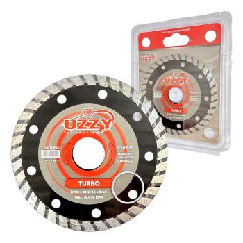 DISCO UZZY CORTE SECO TURBO 110x8x20/22MM