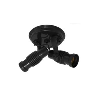 SPOT P/2 LÂMPADAS 100W BIVOLT PRETO LUZON