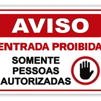 PLACA PROIBIDA ENTRADA JC 324
