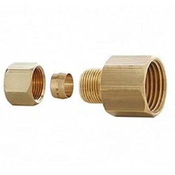 CONEXÃO NIPLE P/GAS 1/2 BSPT(F) X 3/8 TC C/ANILHA