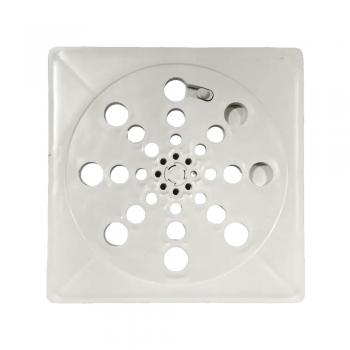 GRELHA PLASTICA QUADRADA BRANCA OVERTIME 10x10cm COM FECHO