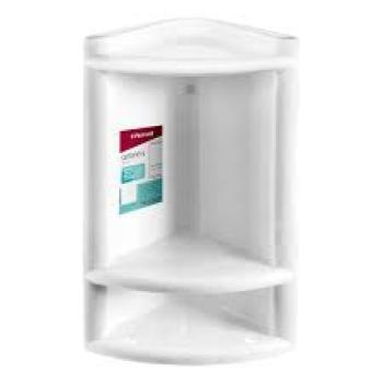 CANTONEIRA BANHEIRO PORTA SHAMPOO  PLASTICA C/GANCHO BR