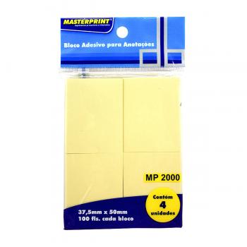 BL ADESIVO ANOT MP2000-37.5X50MM AMARELO 4X100FLS DER 8