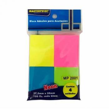 BL ADESIVO ANOT MP2001-37.5X50MM NEON 4CORES 4X100 DER 8