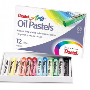Giz Pastel Oleoso 12 cores - Pentel