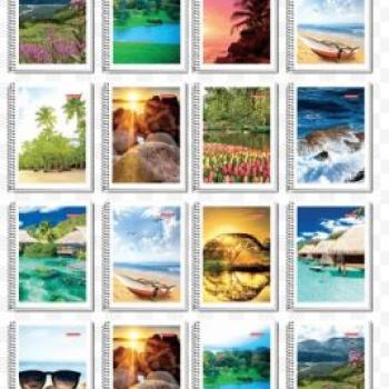 Caderno 1/4  Capa flexivel -  (PEQUENO)