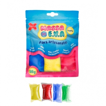 MASSA DE EVA PARA MODELAGEM 50G - SORTIDO 5 CORES