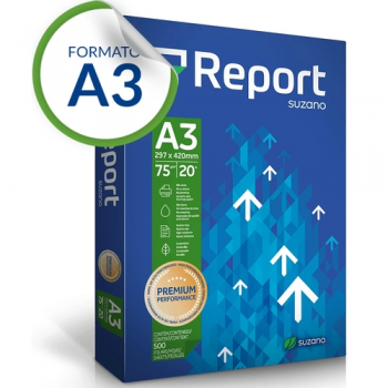Pacote de sulfite A3 - Branco 500 folhas - REPORT