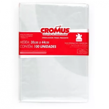 SACO CELOFANE 30X44CM - INCOLOR -  CROMUS