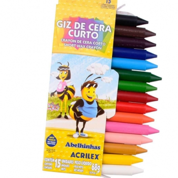 Giz de cera curto - 68grs - ACRILEX