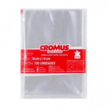 SACO CELOFANE 10X14 INCOLOR  - CROMUS