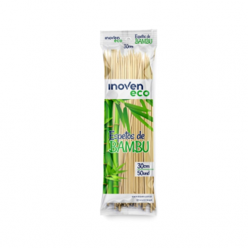PALITO CHURRASCO BAMBU 30CM PT/50