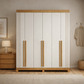 ROUPEIRO PICA PAU 6PTS 4GAVS 100%MDF 1,85