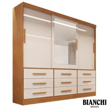 ROUPEIRO TURIM 3PTS 9GAVS 100% MDF C/1 CHAVE E ESPELHO 2,11