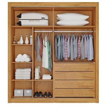 ROUPEIRO LUGANO 2PTS DE CORRER RIPADO 4GAVS C/ESPELHO 1,80