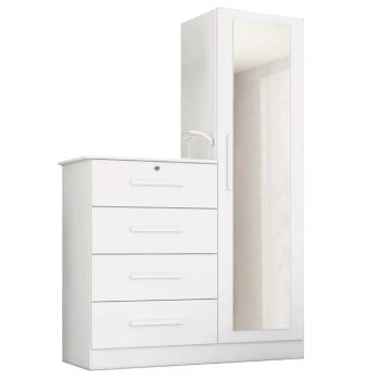 CÔMODA BELIZE C/4 GAVS 1PT C/ESPELHO ALBATROZ 1,09