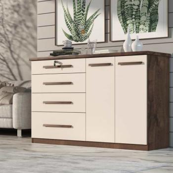 CÔMODA MARIAH 4GAVS C/1 CHAVE 2PTS 1,20