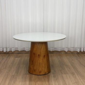 MESA PARIS CIRCULAR C/VIDRO MINAS PLAC 1,10