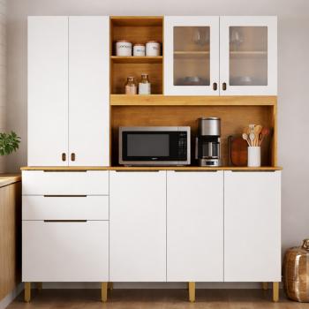 KIT APOLO 7PTS 3GAVS C/VIDRO  VALDEMÓVEIS 1,80