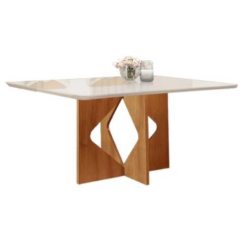 MESA MILÃO TAMPO LONDRES PLUS CANTO COPO C/ VIDRO SERIGRAFADO CEL MÓVEIS 1,20 X 0,80