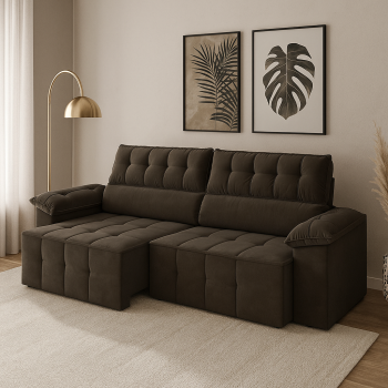 SOFÁ RETRÁTIL/RECLINÁVEL SANTORINI SLIM D28 2,20