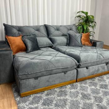 SOFÁ RETRÁTIL/RECLINÁVEL PLENO MOLAS ENSACADAS 2 MÓD. 2,10