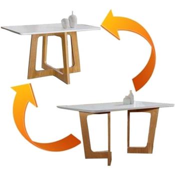 MESA DUBAI TAMPO LONDRES PLUS CANTO COPO C/ VIDRO SERIGRAFADO CEL MÓVEIS 1,20 X 0,80