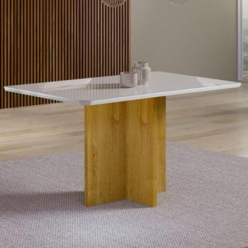 MESA SALINAS TAMPO LONDRES CANTO COPO C/VIDRO - CEL MÓVEIS 1,60 X 0,80