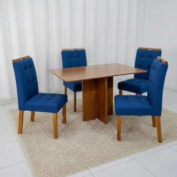 MESA SALINAS TAMPO LONDRES CANTO COPO 1,20 X 0,80 C/4 CADEIRAS SOPHIA - WM DECOR