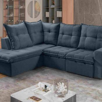 SOFÁ RETRÁTIL E RECLINÁVEL CANTO COLATINA C/CHAISE 2,50