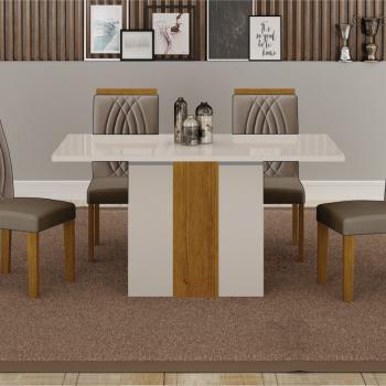 MESA DOAH C/ VIDRO C/4CAD 1,20