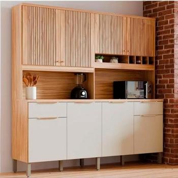 KIT COZINHA CONCORD 2GAVS 8PTS FRIZADAS 100% MDF 2,06