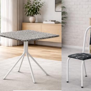 MESA SOMA T.GRANITO 0,70 C/4 CAD. GROSSA BRANCO