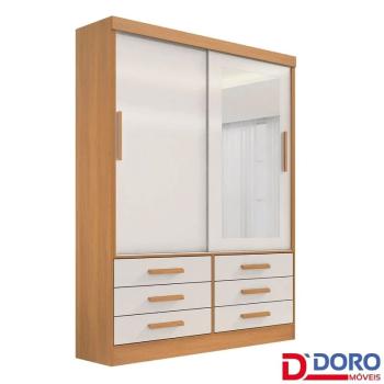 ROUPEIRO MERIDIAN C/ESPELHO 2PTS CORRER 6GAVS 1,35