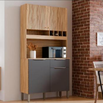 KIT COZINHA MOSCATO 1GAV 4PTS FRIZADAS 100% MDF 1,00