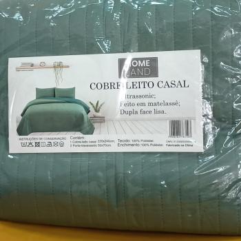 COBRE-LEITO CASAL C/2 PORTA TRAVESSEIRO - HOME LAND