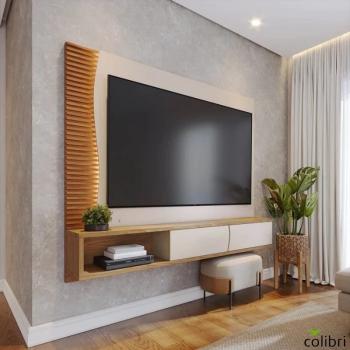 HOME SUSPENSO EGEU 2PTS DETALHE RIPADO C/LED TV 65