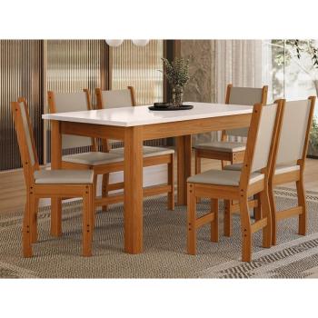 MESA DE JANTAR BELLAGIO C/6 CAD. CLARA  1,50X0,80