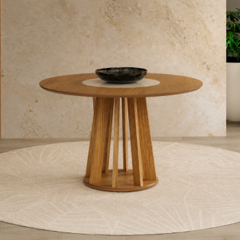 MESA FLORA REDONDA C/PRATO GIRATÓRIO VALDEMÓVEIS 1,35