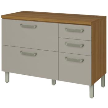 BALCÃO DE COZINHA PRINCESA 2PT 3GAVS 100% MDF 1,20