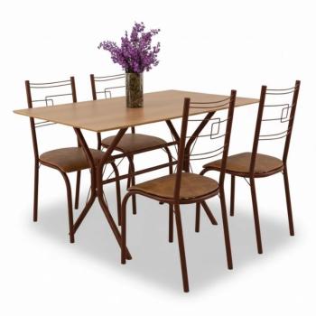 MESA PARATY BASE CABO FRIO TAMPO MDF 1,20X0,75 C/4 CAD.