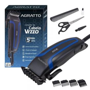 CORTADOR DE CABELOS VIZZO 10W PRETO AGRATTO