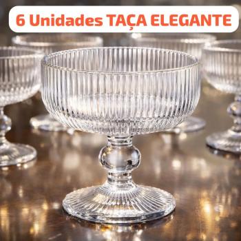 CONJ. DE 6 TAÇAS DE SOBREMESA  CAMERRATA 257ML VIDRO - GAMMA