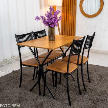 MESA DE COZINHA ATENAS 0,90x0,58 C/4 CADEIRAS - TUBO MINAS